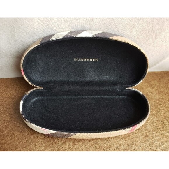 BURBERRY NOVA CHECK Eyeglasses / Sunglasses Hard Case PLAID Clamshell EMPTY CASE - Picture 6 of 16